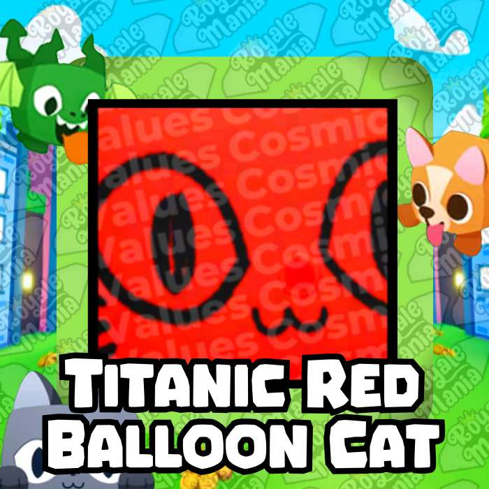 Titanic Red Balloon Cat